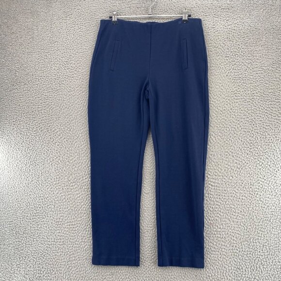 Chico's Pants - Chicos Pants Womens 0 US 4 Juliet Navy Ankle Ponte Stretch Pull On Everyday Work